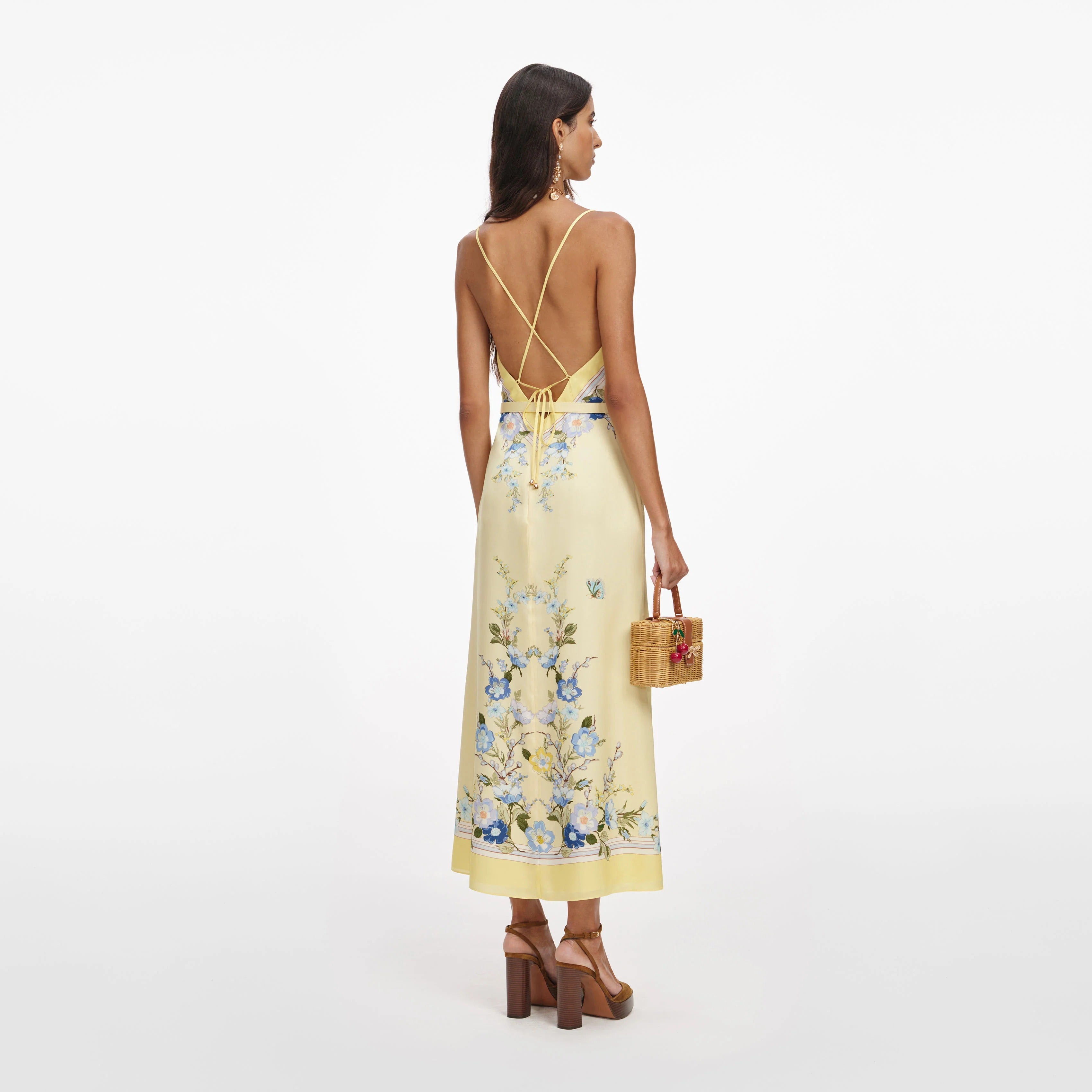 Floral-Print Midi Dress