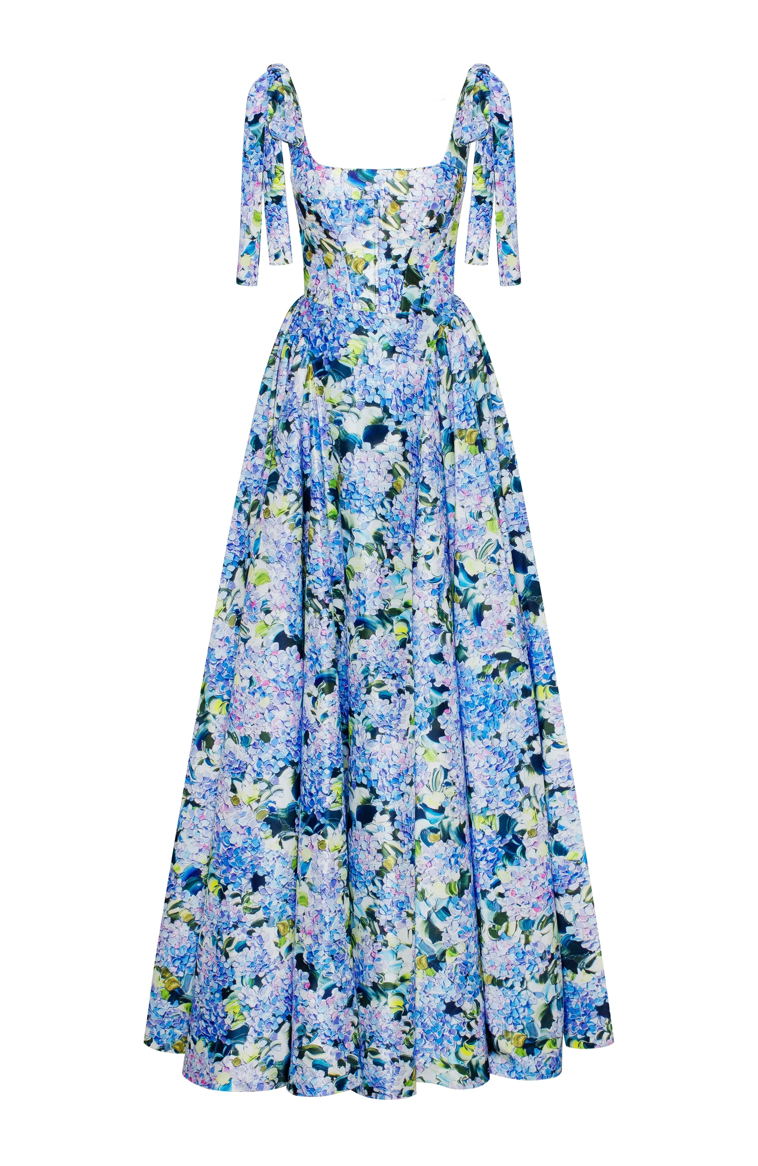 A-Line Corset Taffeta Maxi