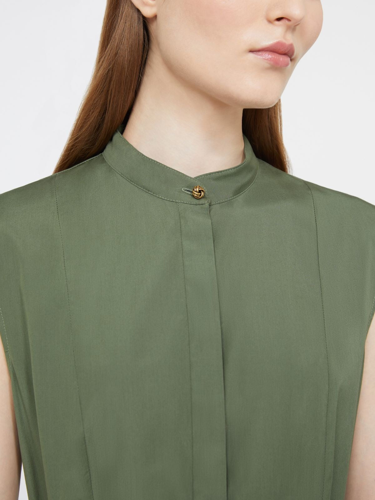 Cotton poplin circle dress Kaki