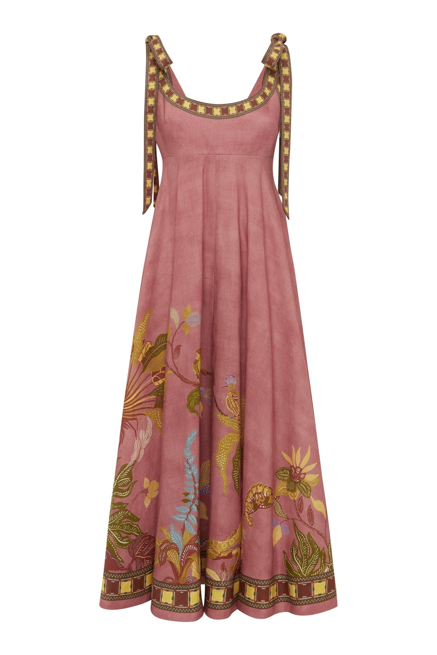 Zuri Ballet printed linen maxi dress