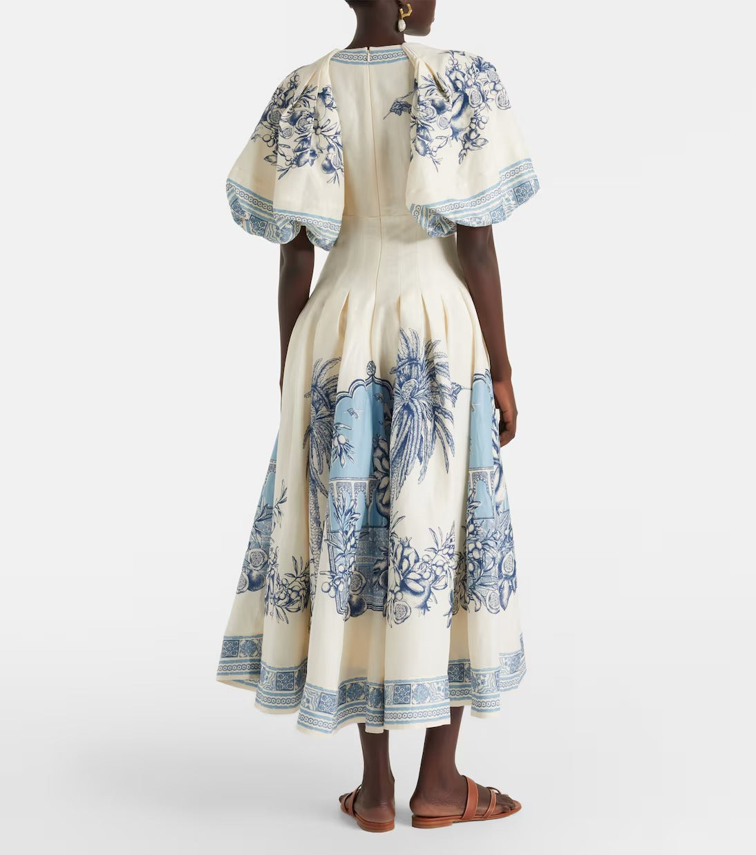 Villa Romantica Linen-Blend Maxi Dress