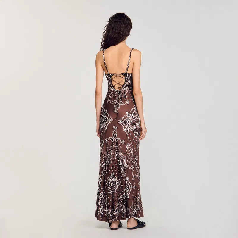 Bandana-Print Maxi Dress