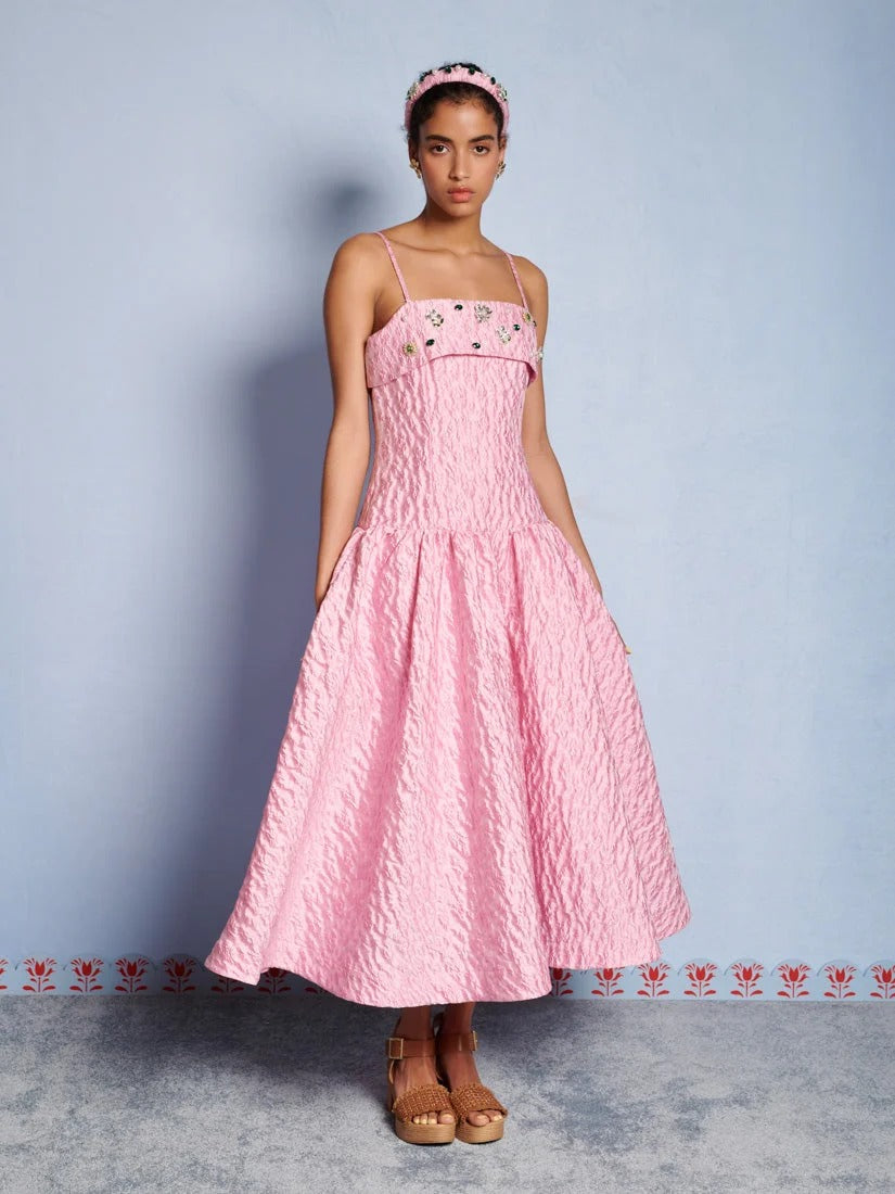 Posy Jacquard Midi Dress