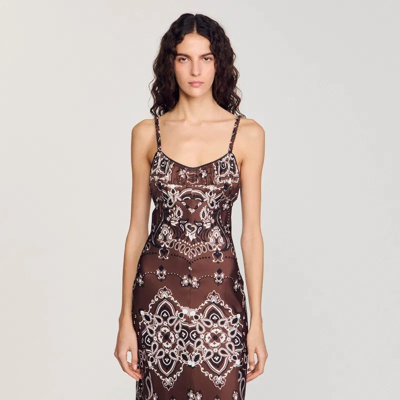 Bandana-Print Maxi Dress