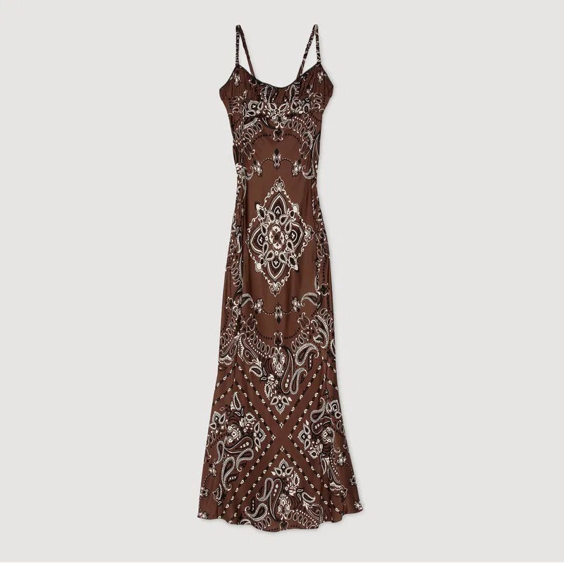 Bandana-Print Maxi Dress