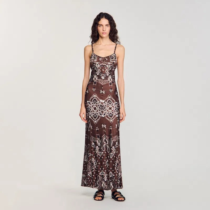 Bandana-Print Maxi Dress