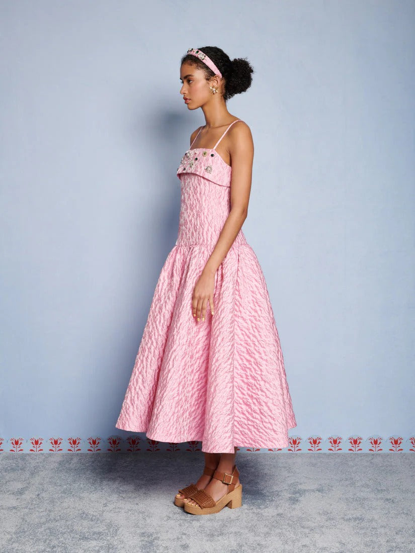 Posy Jacquard Midi Dress