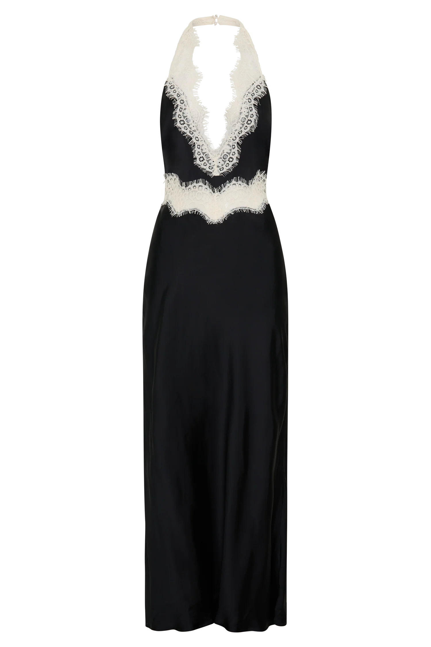 Louise Satin And Lace Maxi Dress