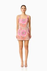 Brittany Floral Mini Dress in Pink