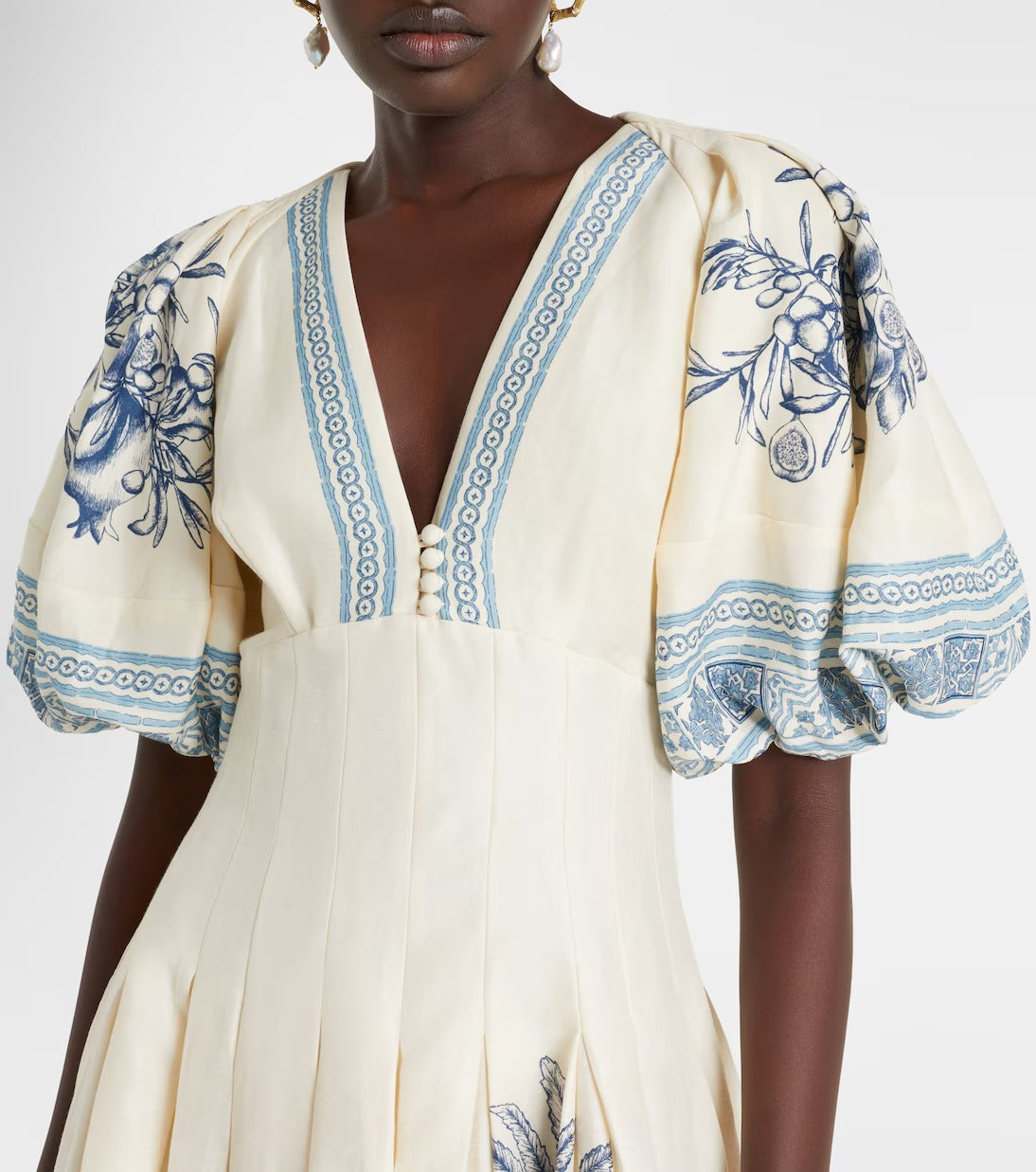 Villa Romantica Linen-Blend Maxi Dress