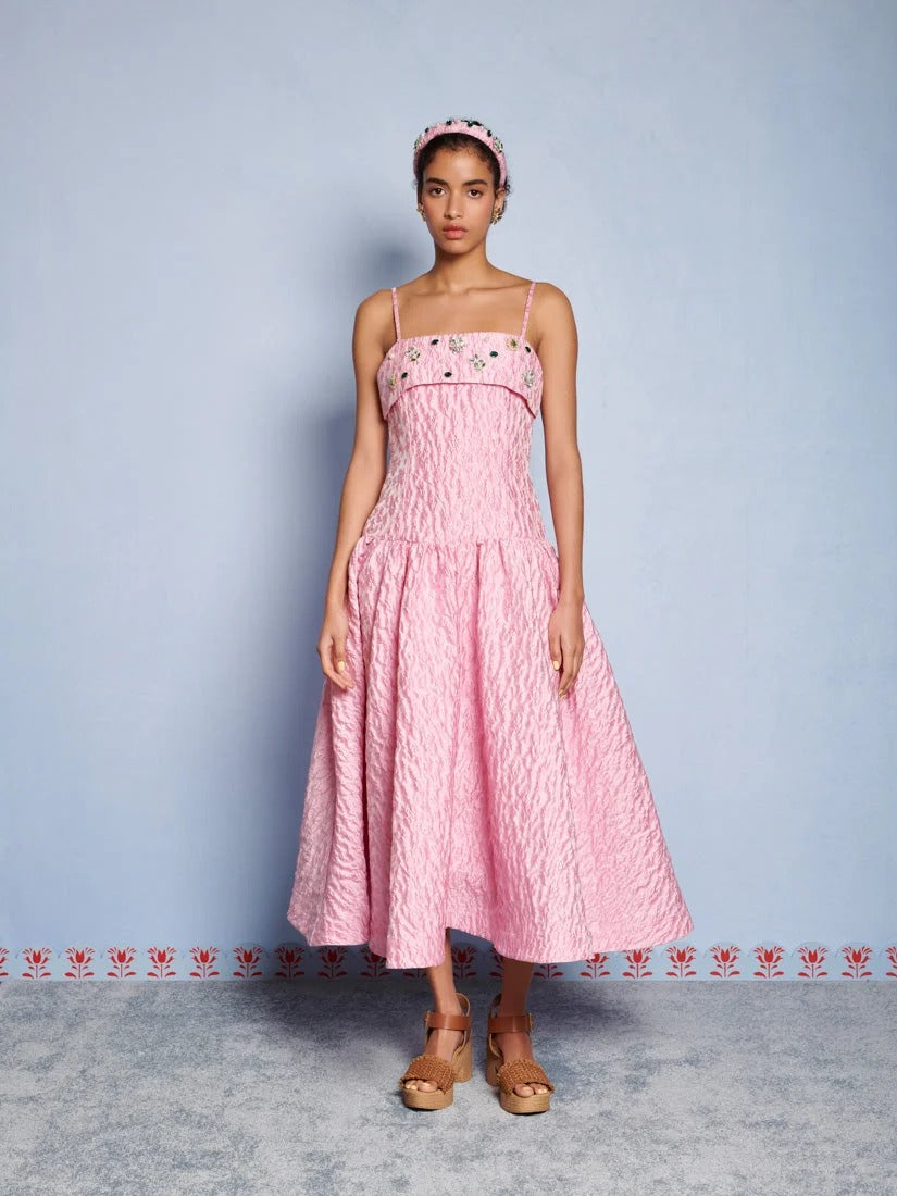Posy Jacquard Midi Dress