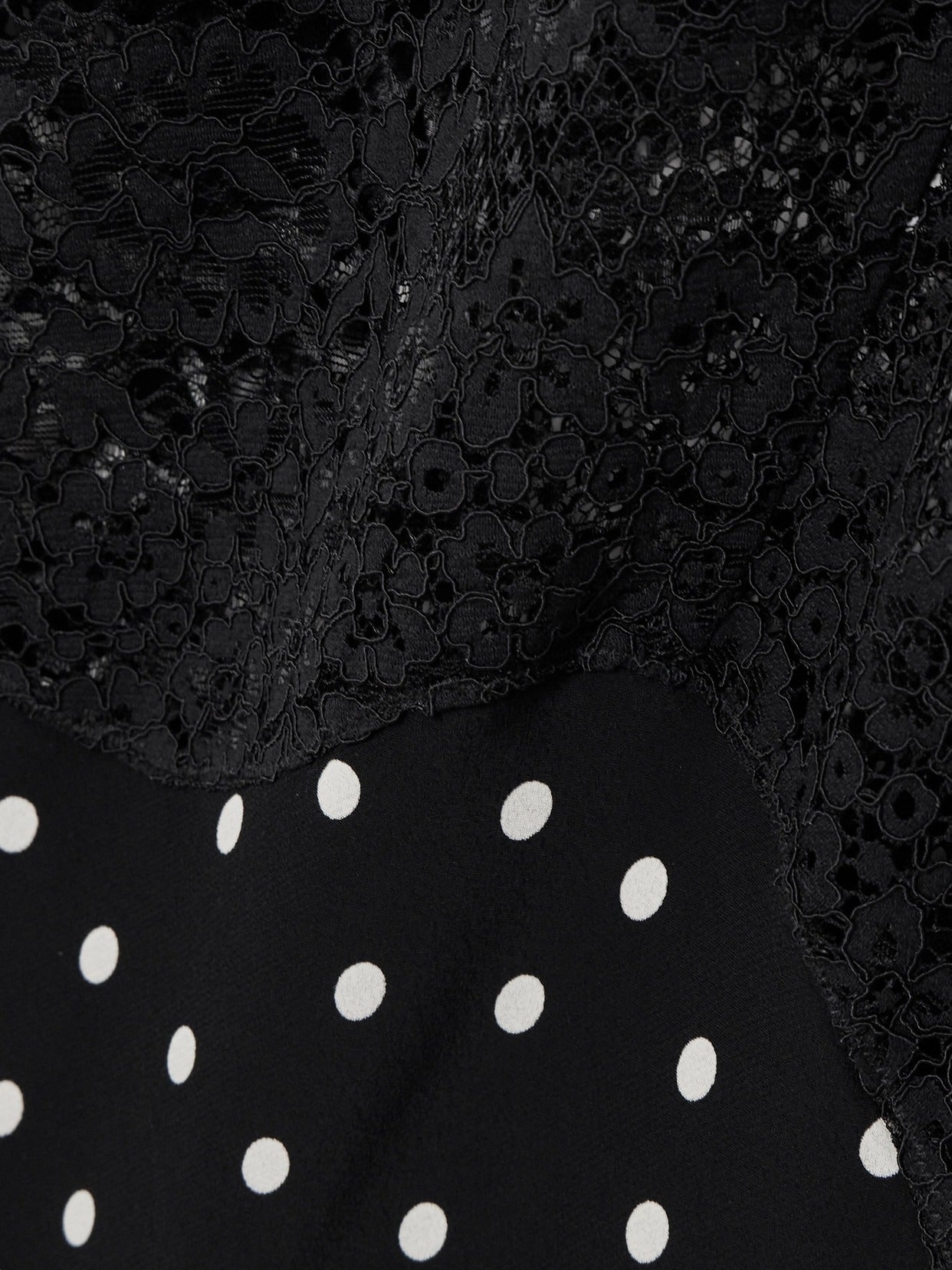 celyn lace-trimmed polka-dot crepe maxi dress