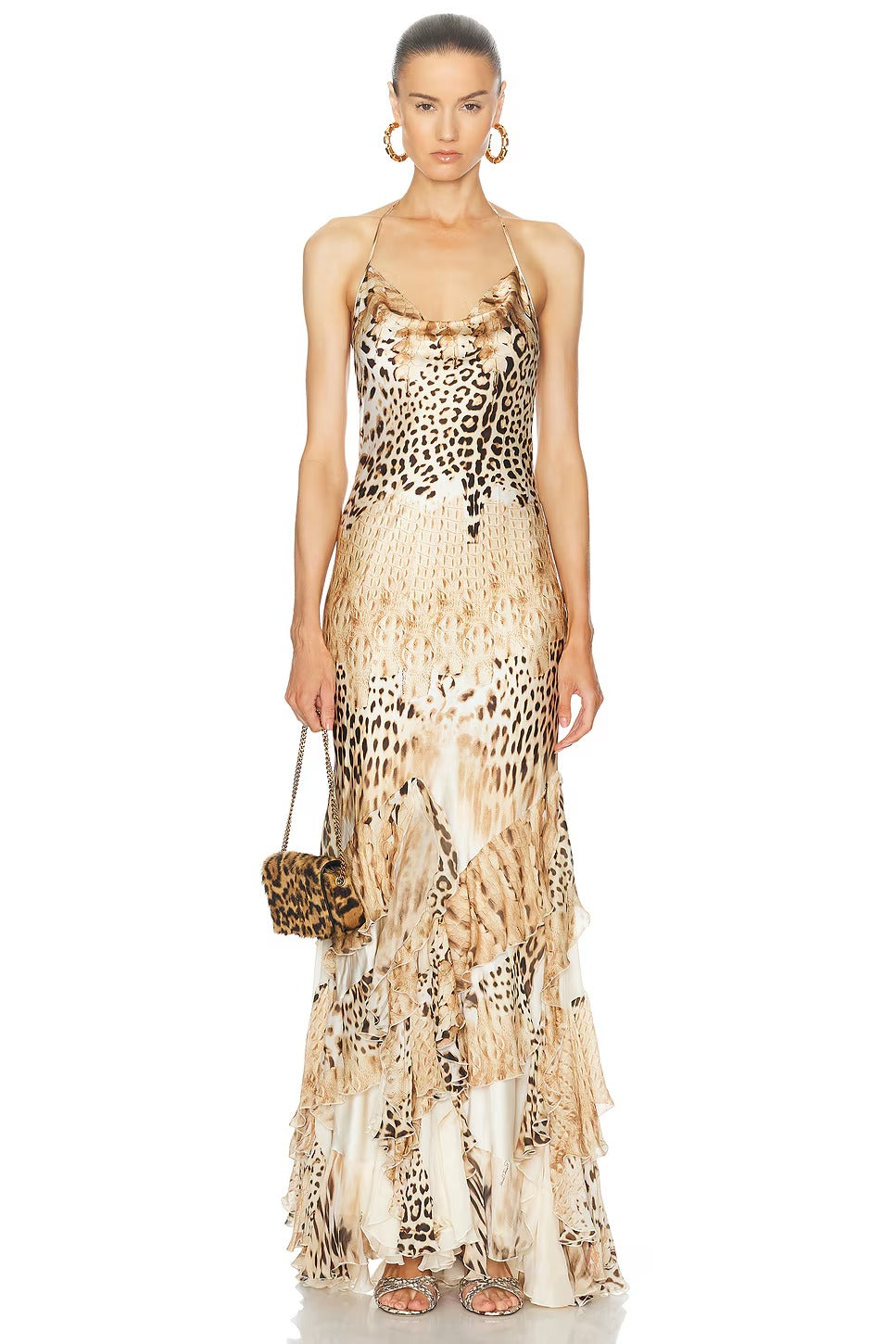 Exotic Print Fishtail Gown