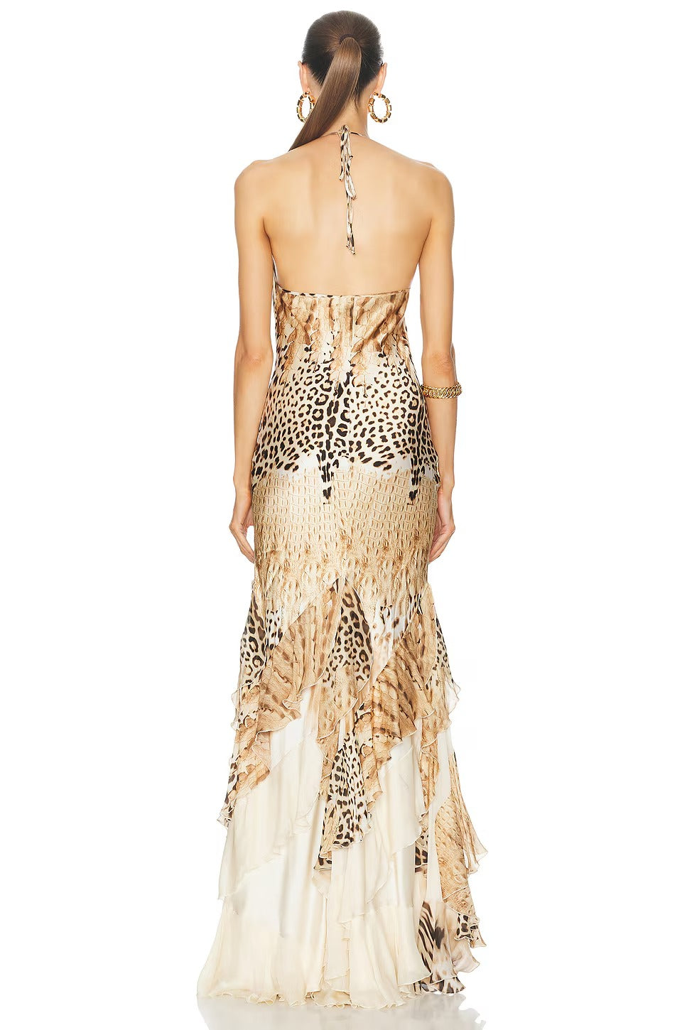 Exotic Print Fishtail Gown