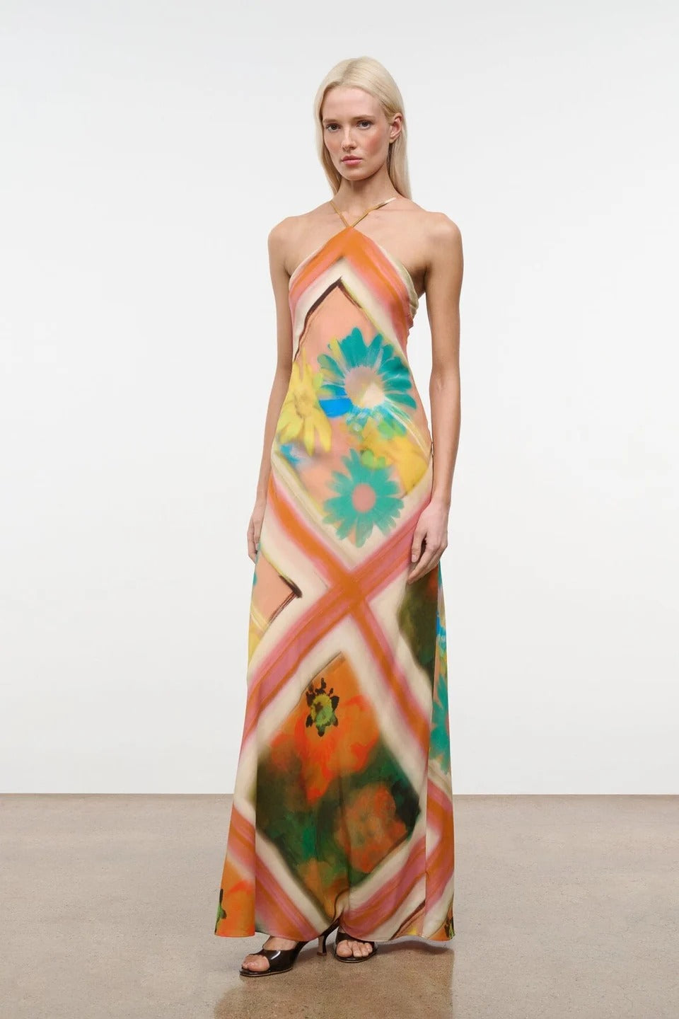 STAUD CUBISM DRESS SUPERBLOOM SCARF
