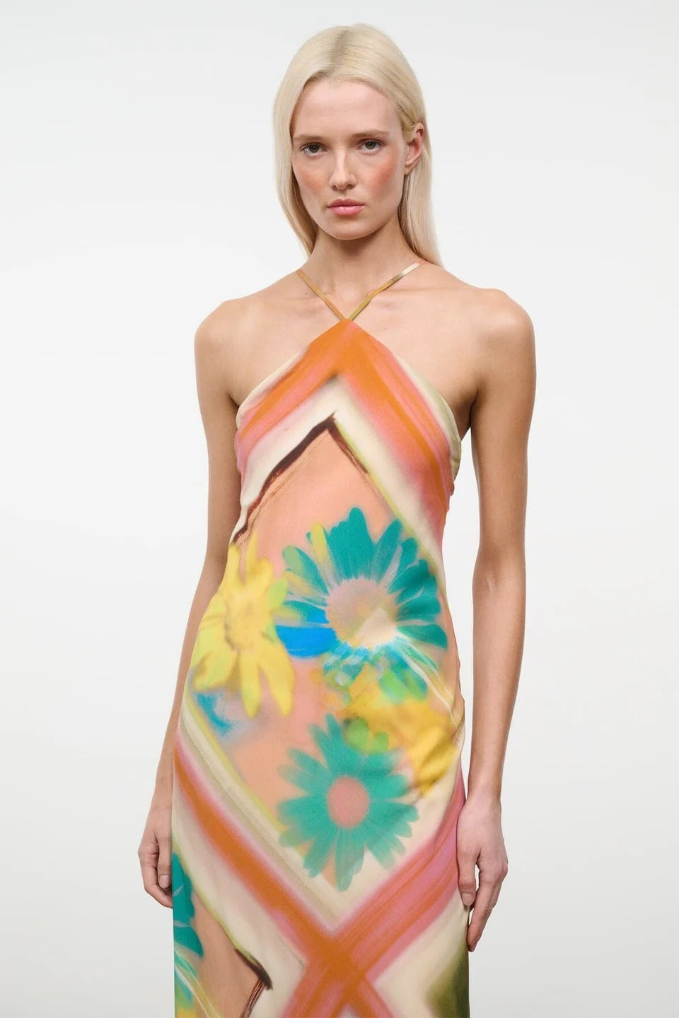 STAUD CUBISM DRESS SUPERBLOOM SCARF