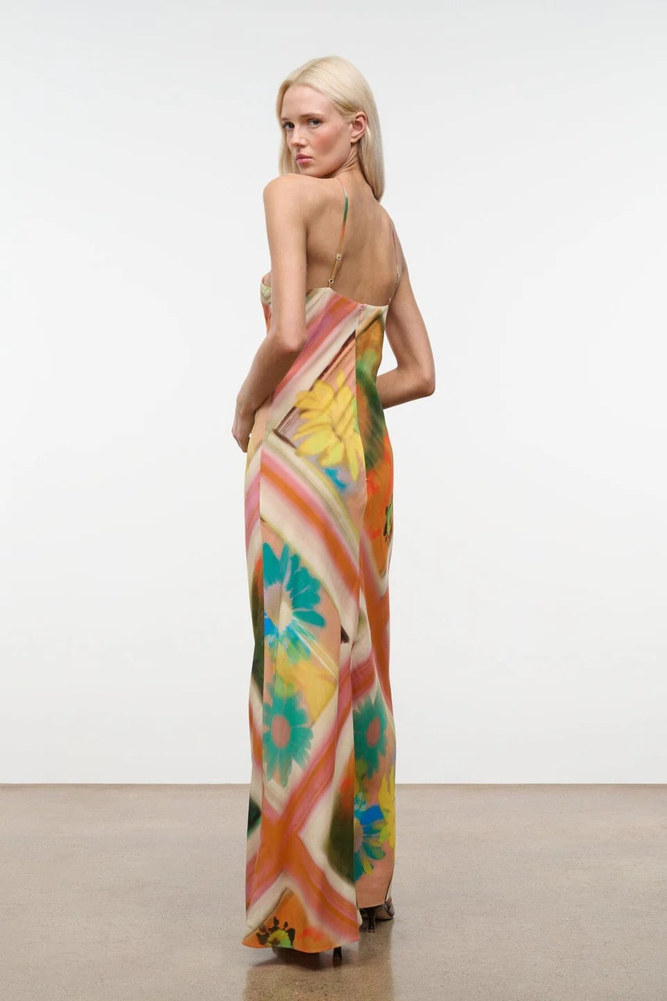 STAUD CUBISM DRESS SUPERBLOOM SCARF
