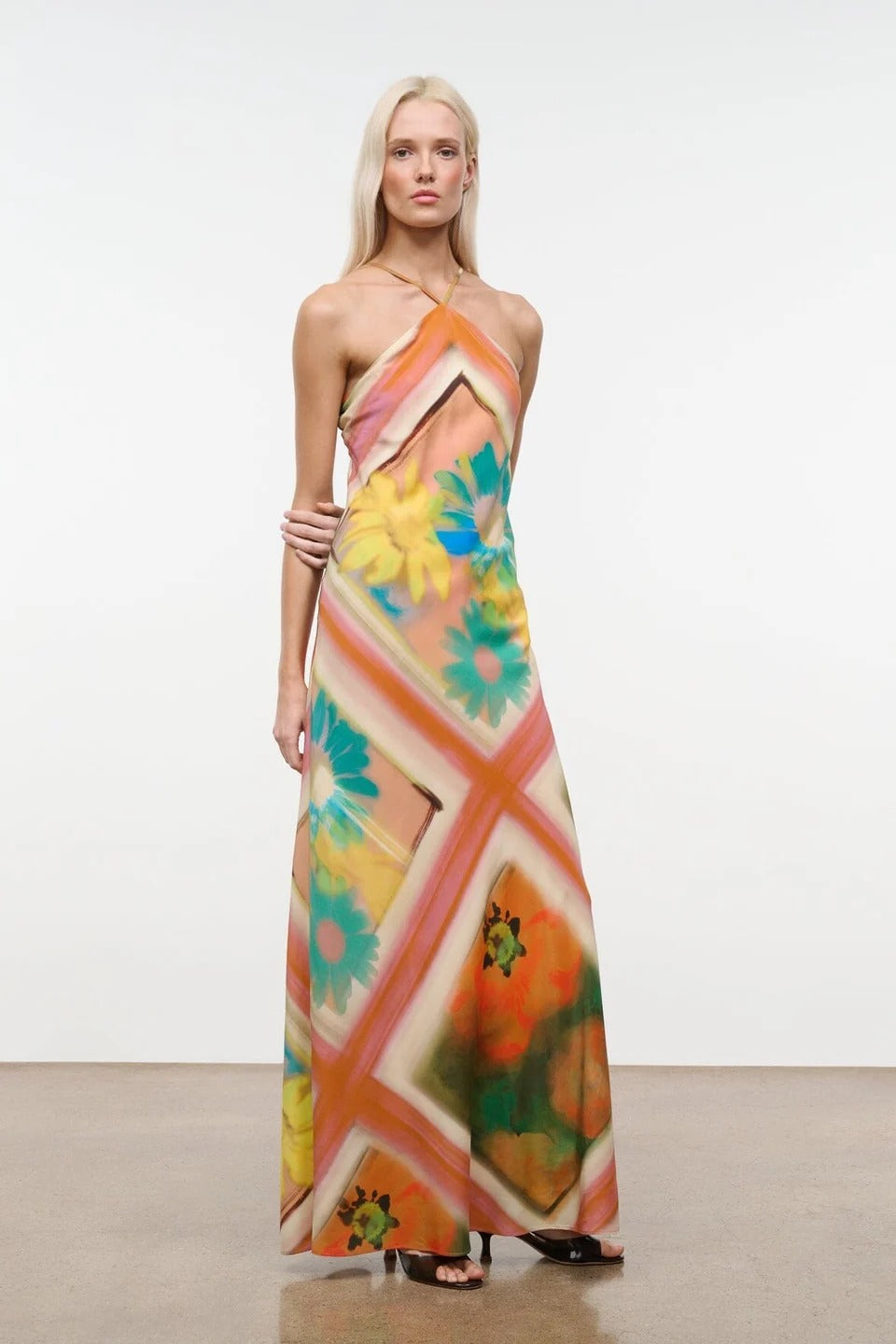 STAUD CUBISM DRESS SUPERBLOOM SCARF