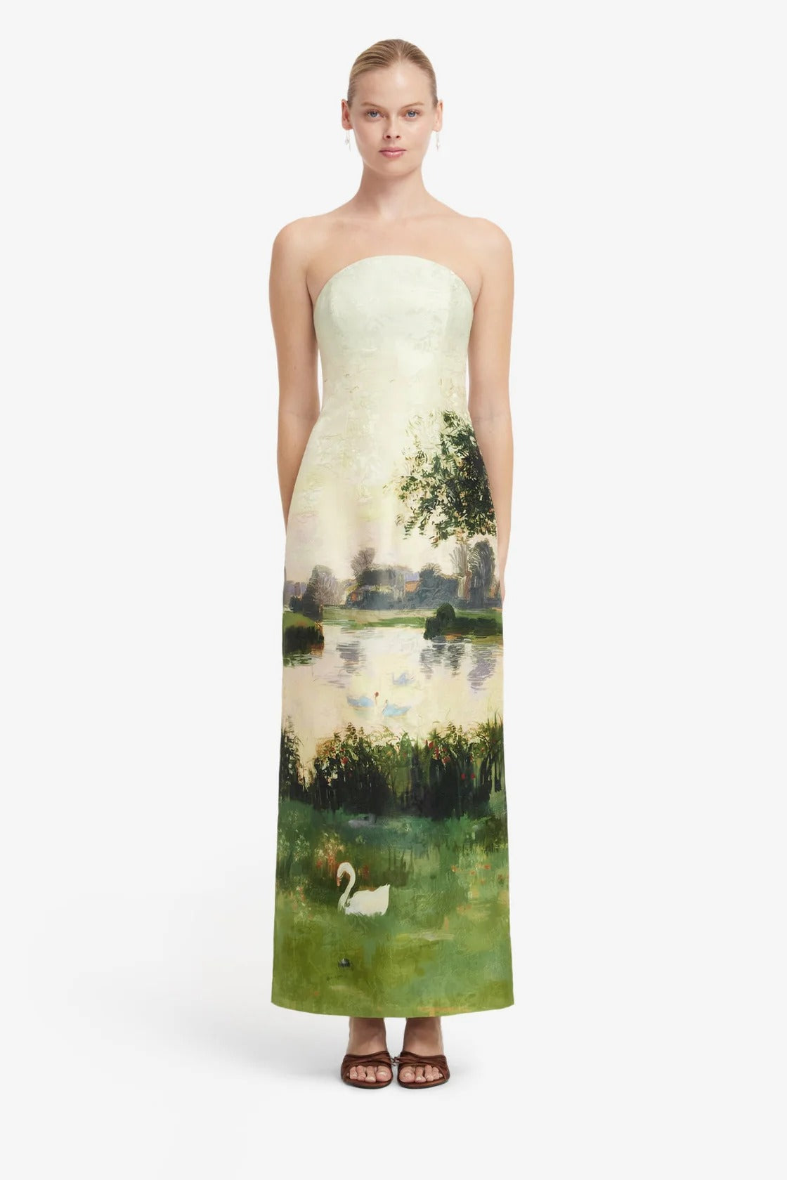 Ava Jacquard Bustier Maxi Dress