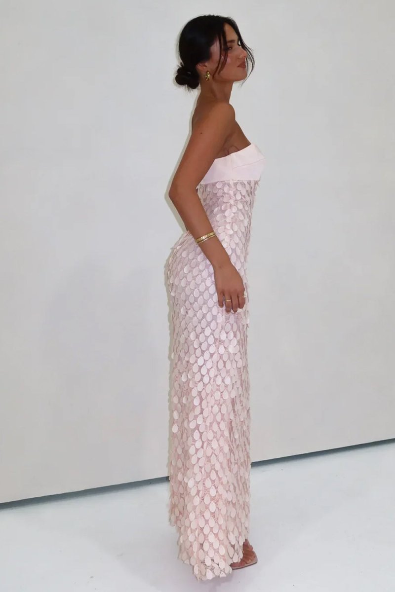 Sheath Sweetheart Long Prom Dresses with Sequins