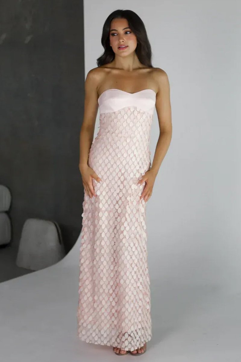 Sheath Sweetheart Long Prom Dresses with Sequins