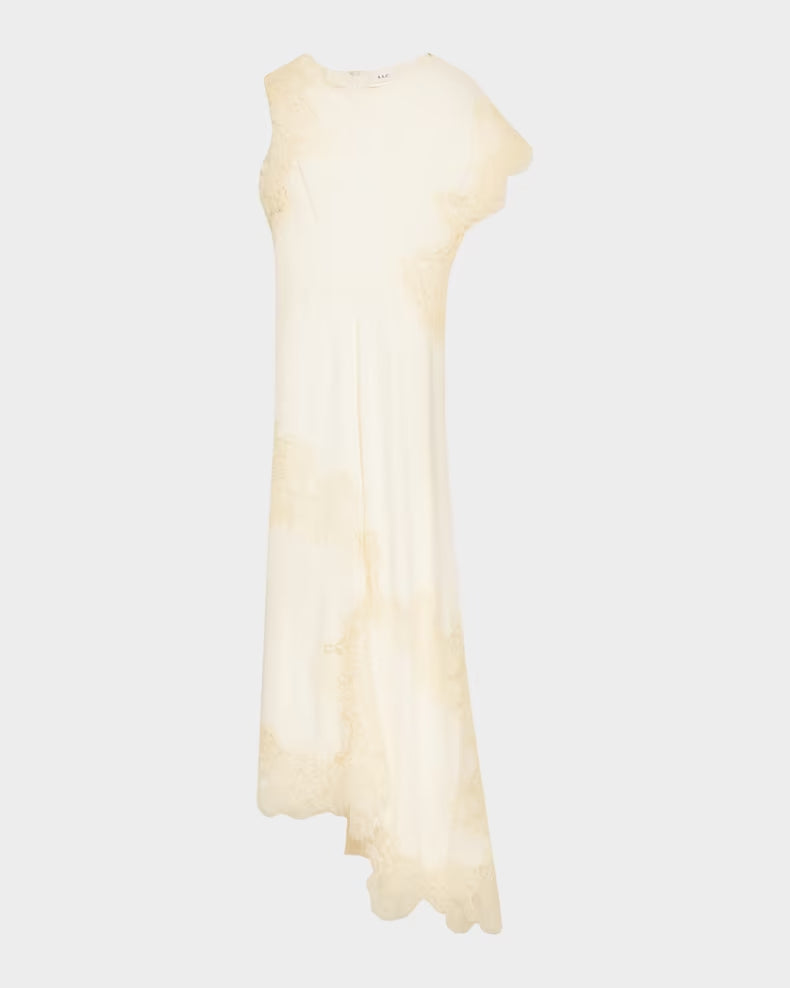 Alessia Satin and Lace Maxi Dress