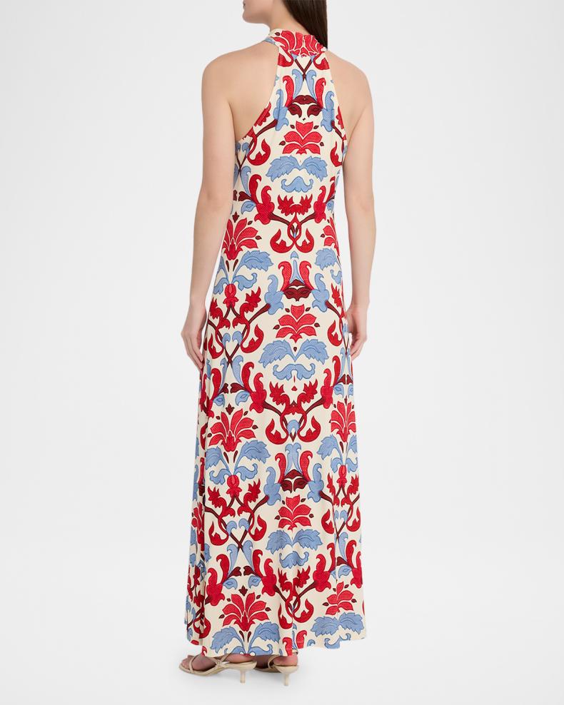 Asher Printed Halter Maxi Dress