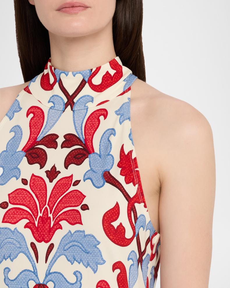 Asher Printed Halter Maxi Dress