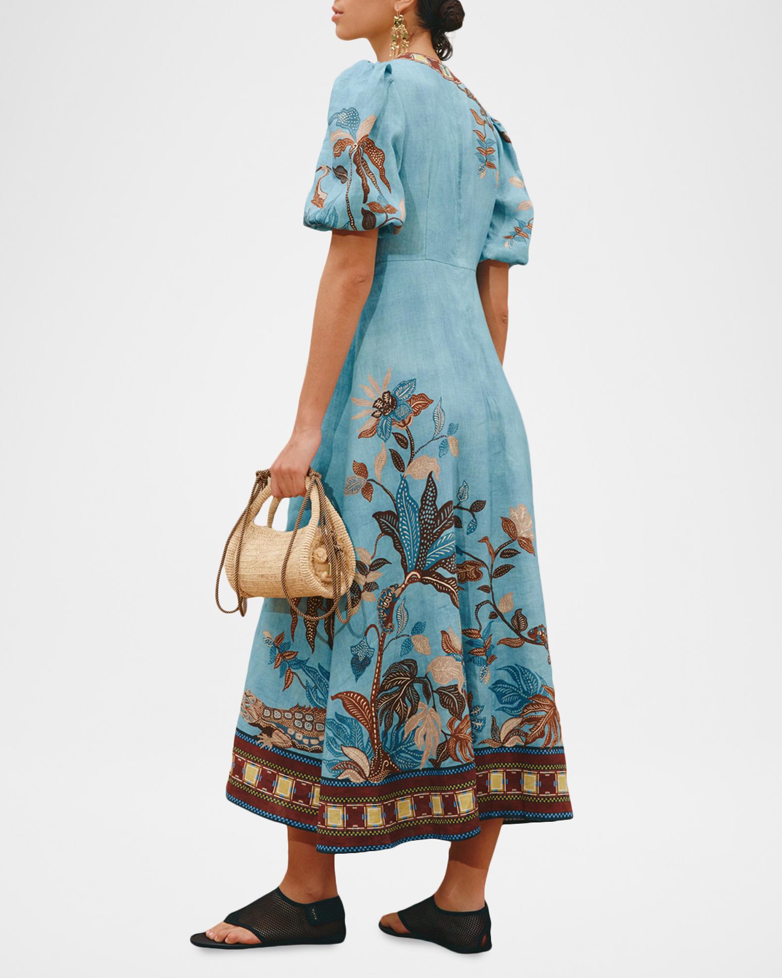 Georgie Linen Midi Dress
