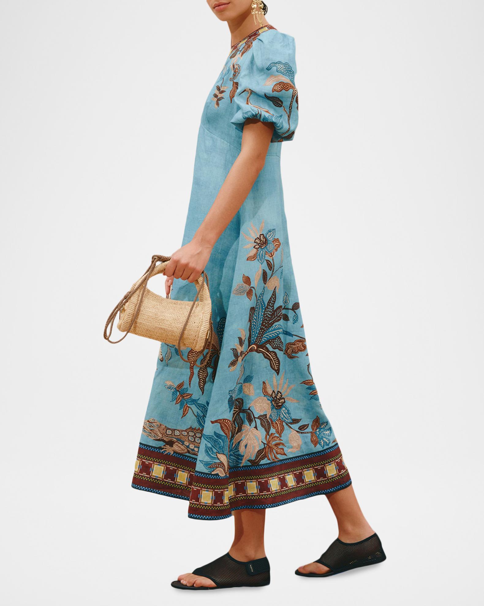 Georgie Linen Midi Dress