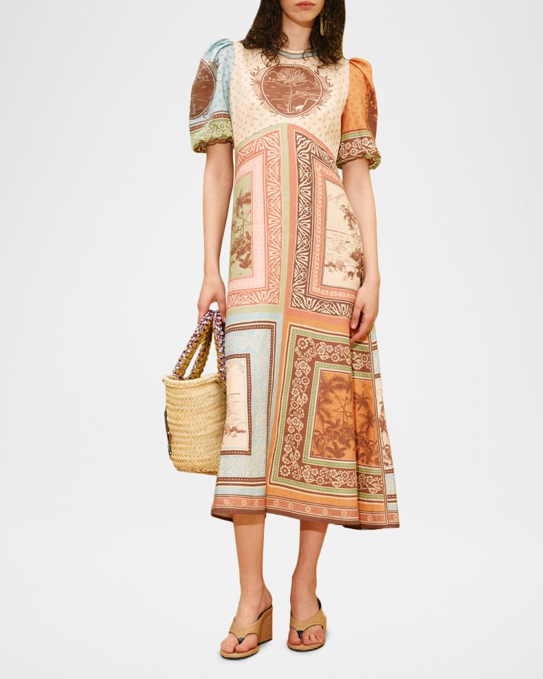 Alberta Linen Midi Dress