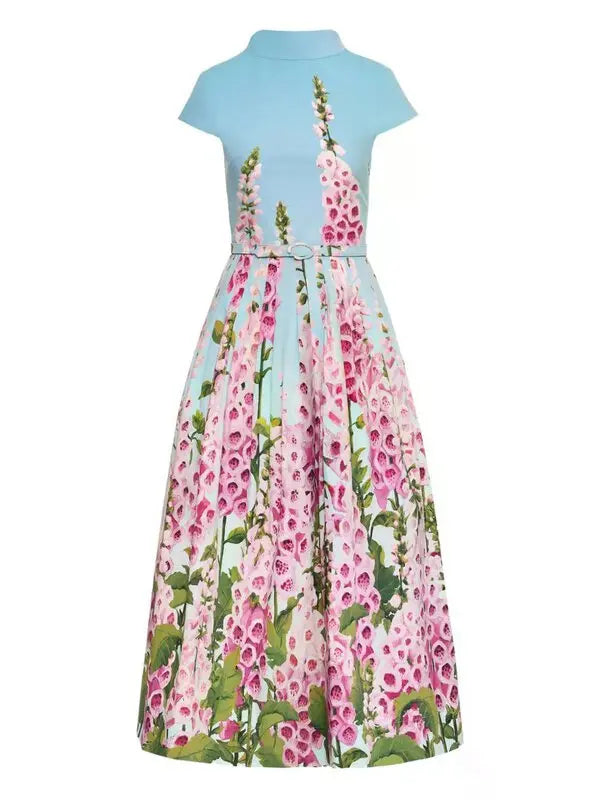 Floral-pattern Midi Dress