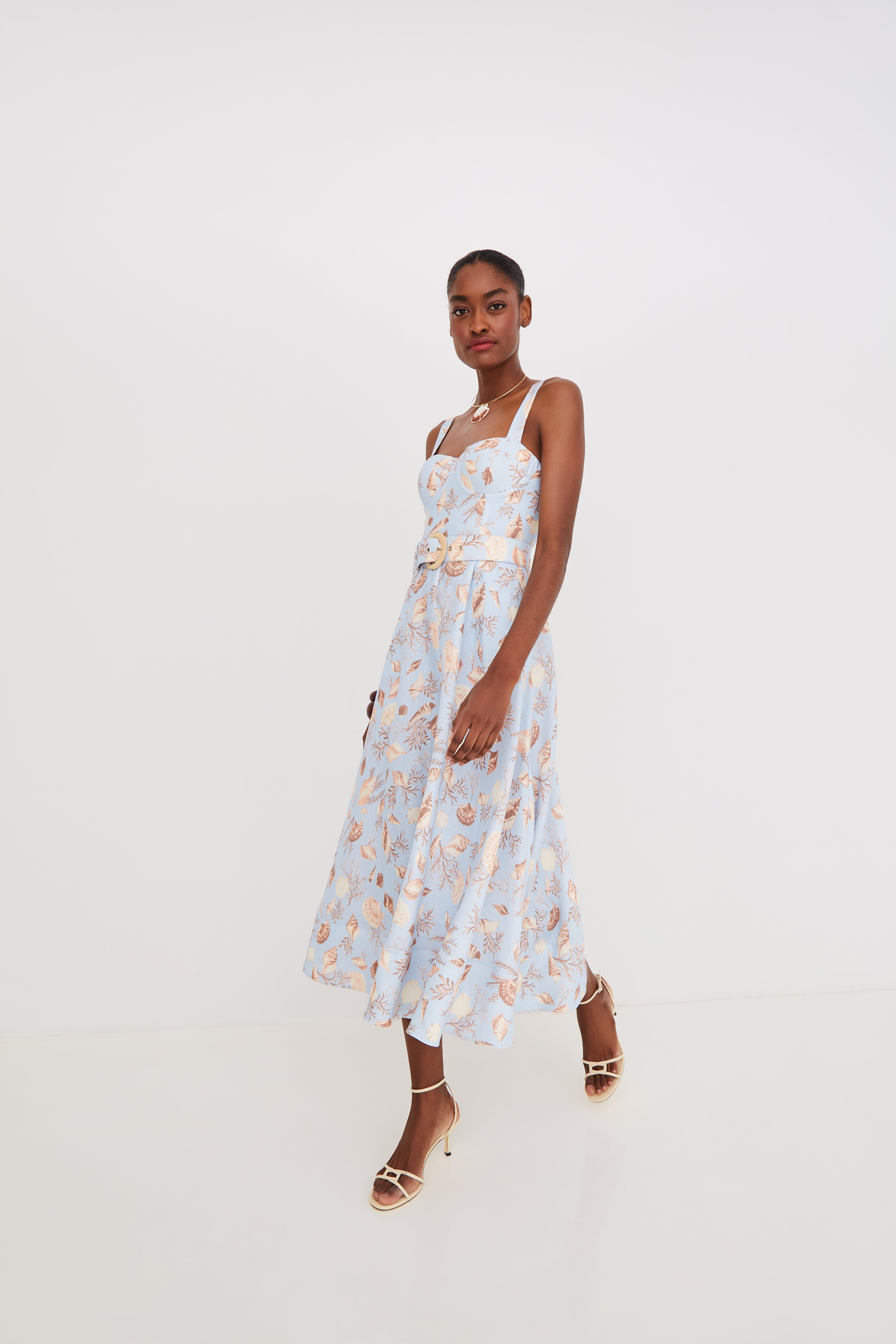 Calypso Dress in Seashell Sky