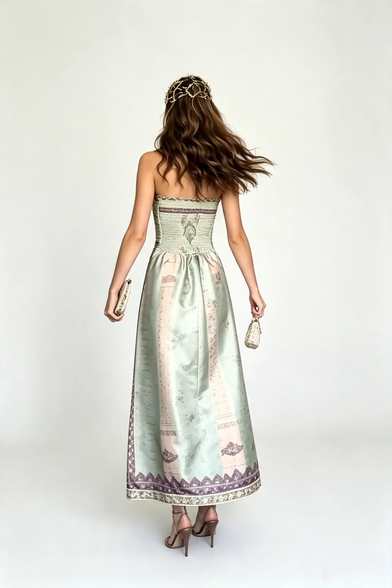 Retro Architecture Maxi Dress