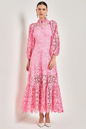 Vestido Midi Renda Maya