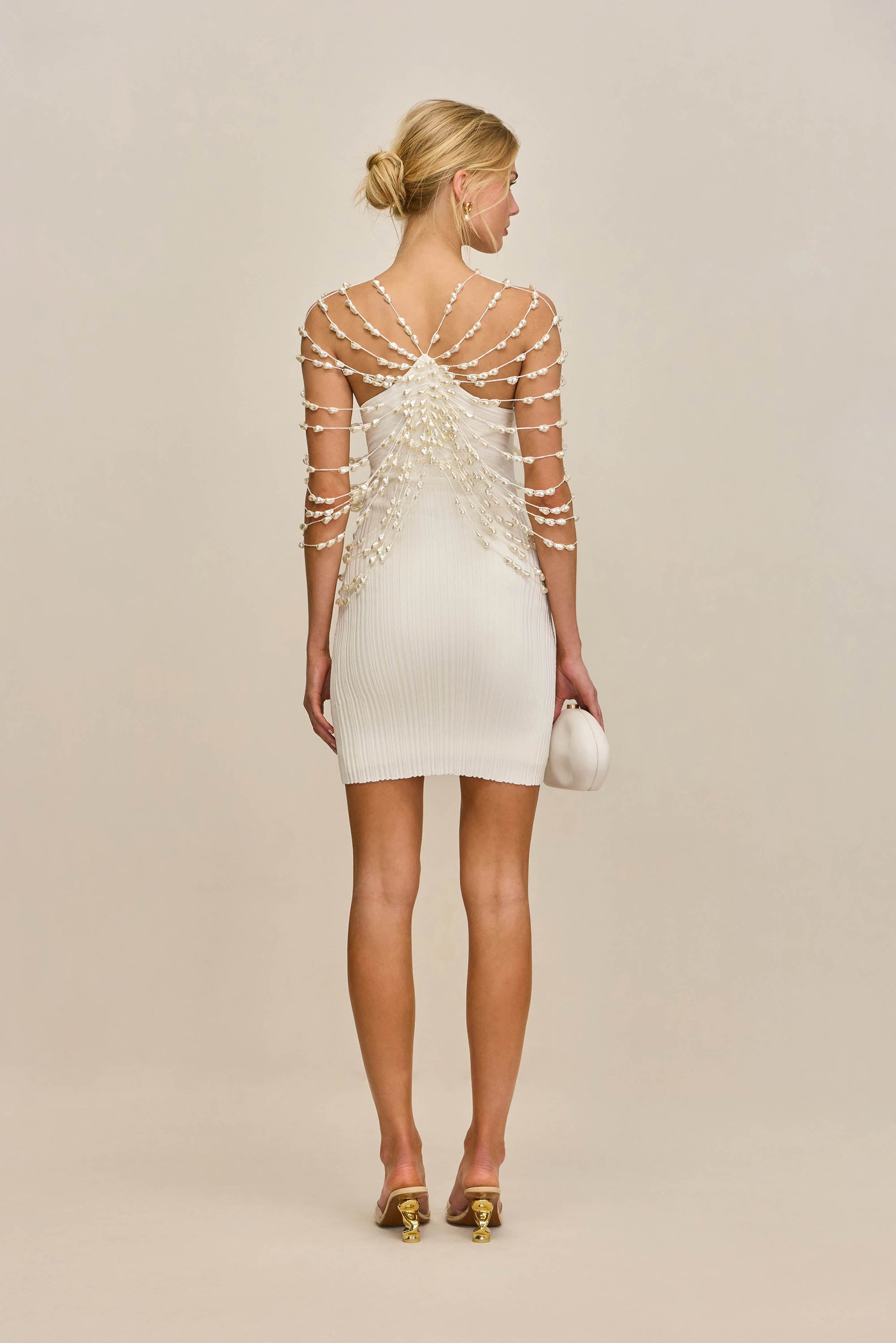 OLIVIANA KNIT DRESS - OFF WHITE