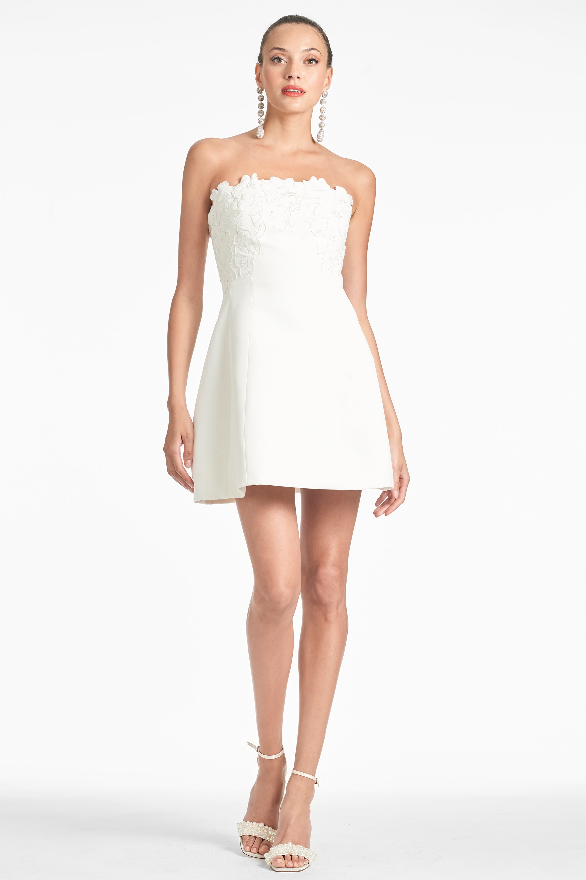 ALANNA IVORY FAILLE FIT AND FLARE DRESS - FINAL SALE - IVORY / 8