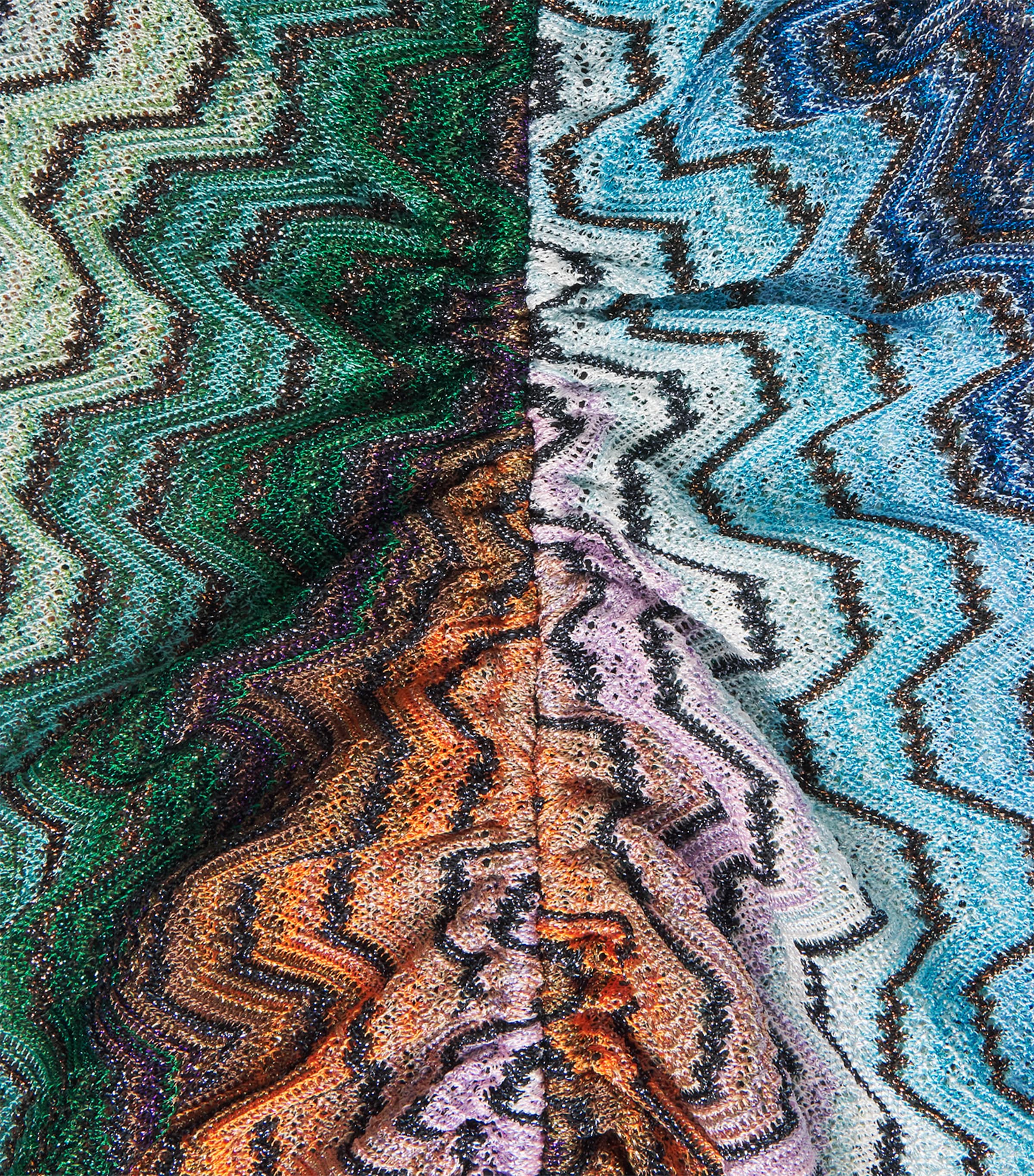 Missoni Metallic Zigzag Strapless Maxi Dress