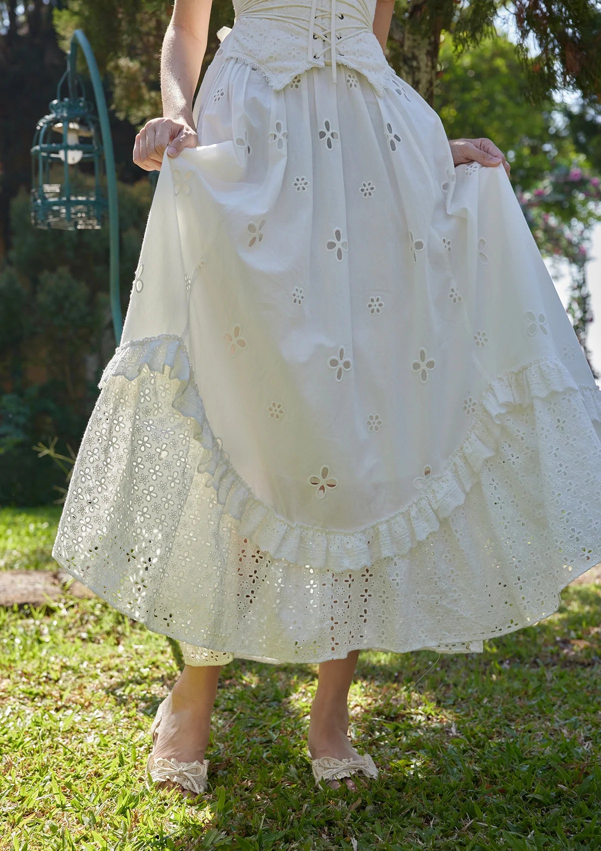 White Cottagecore Dress