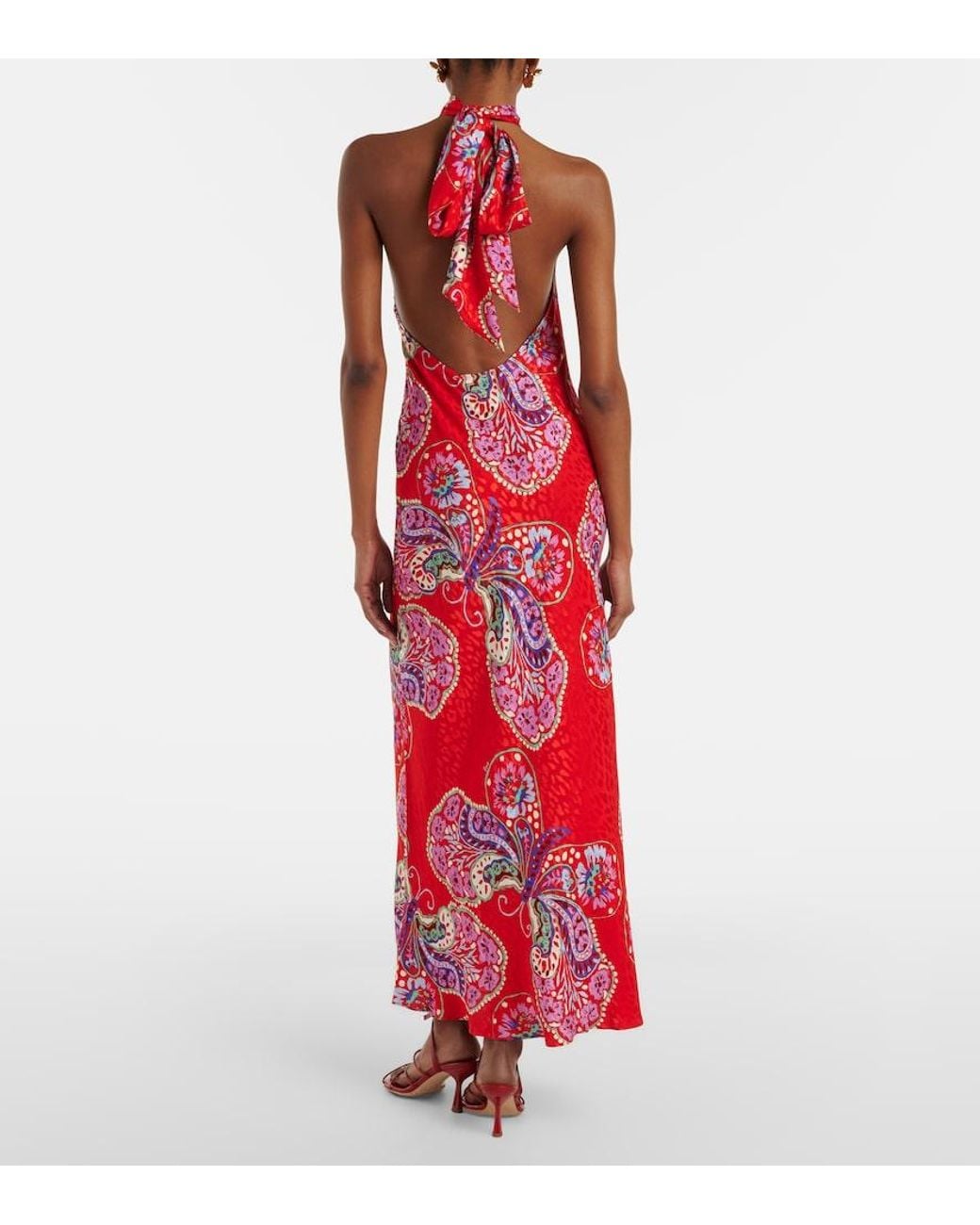 Maura Printed Halterneck Maxi Dress