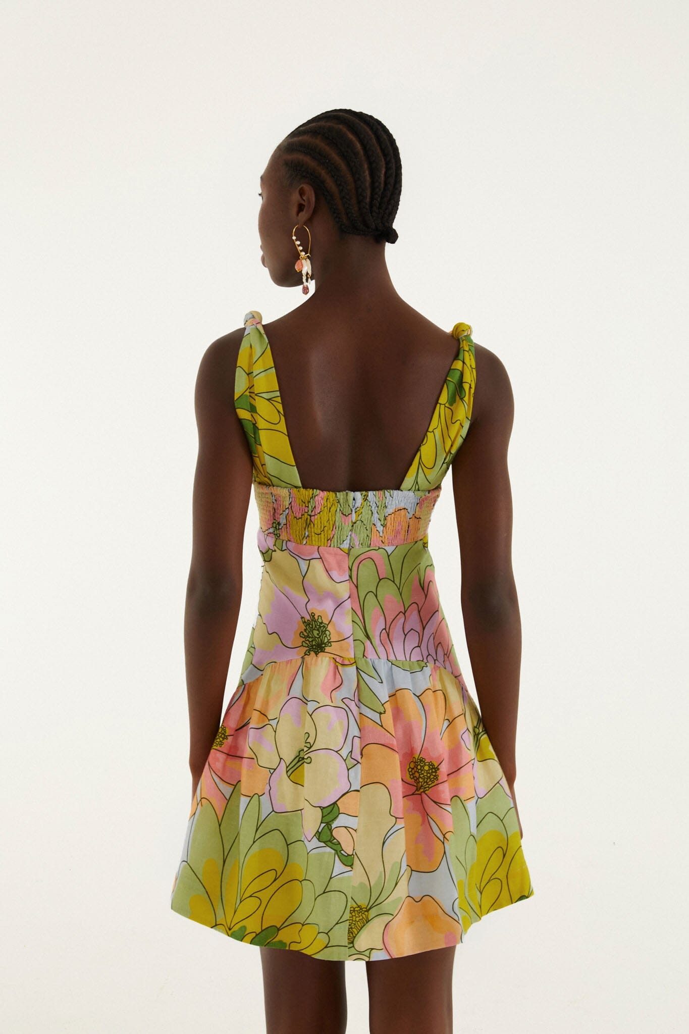 Light Blue Spring Affair Cut-Out Mini Dress