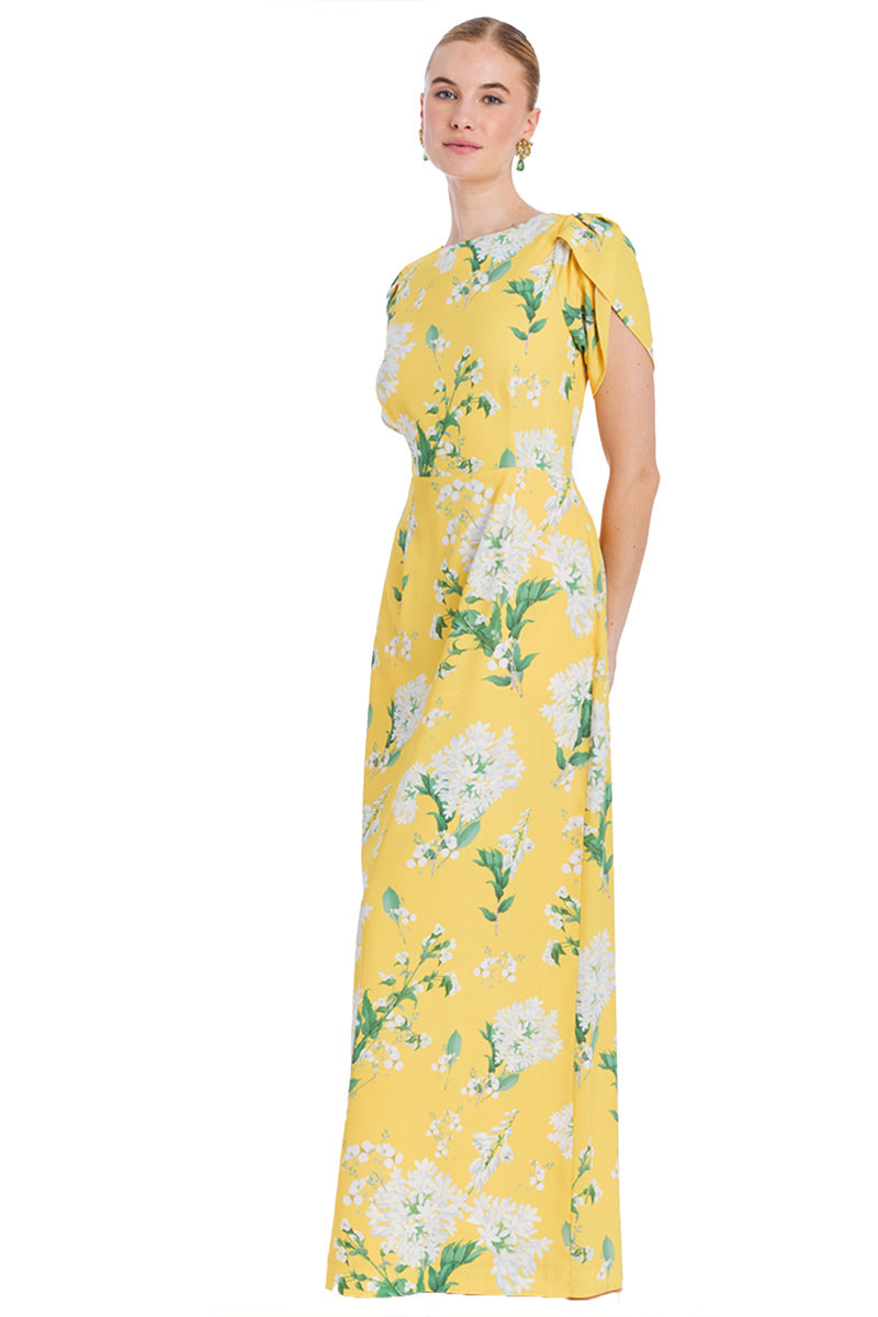 KATHERINE GOWN IN YELLOW GREEN