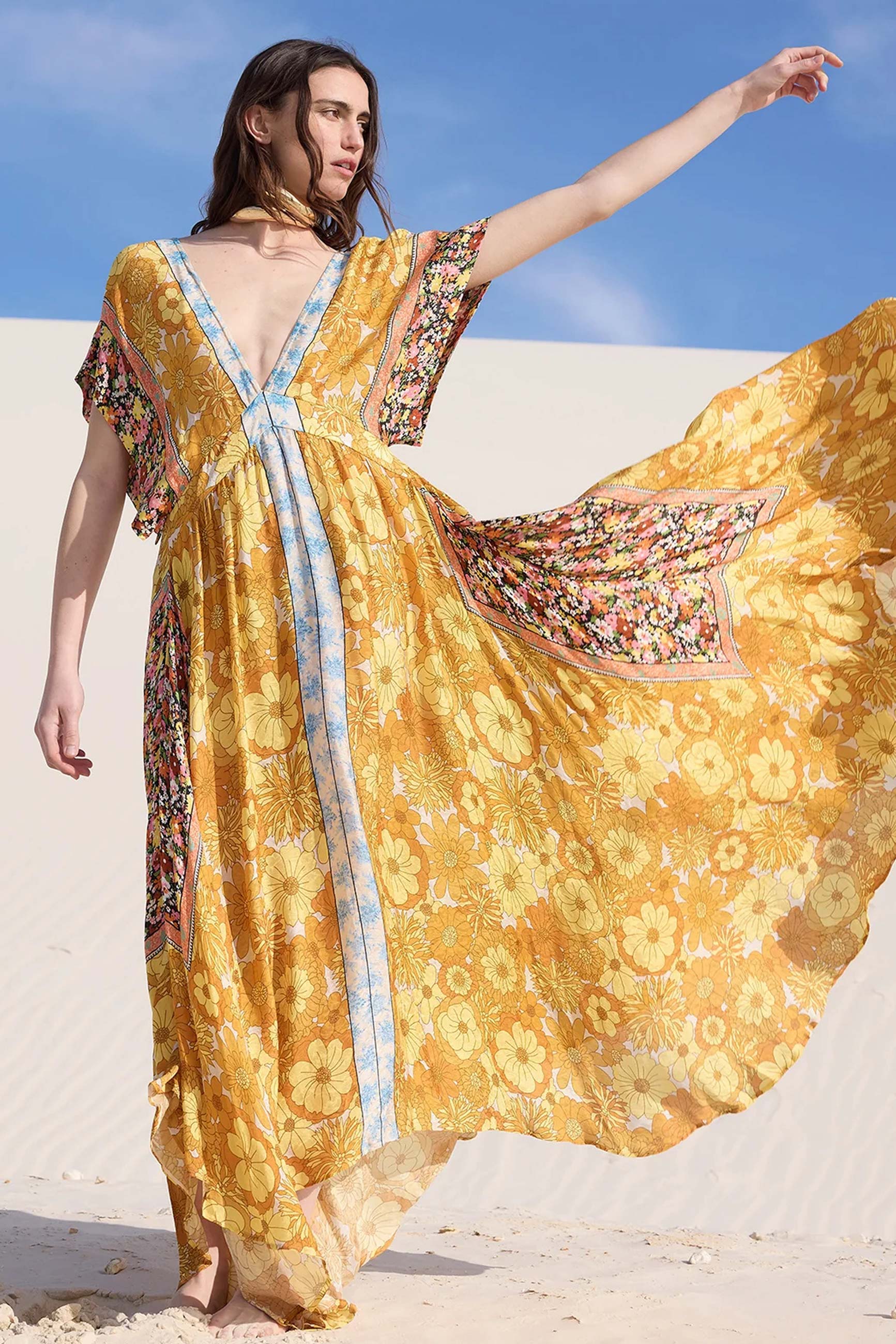 Abito Lungo Carly 70’s Gipsy Flower
