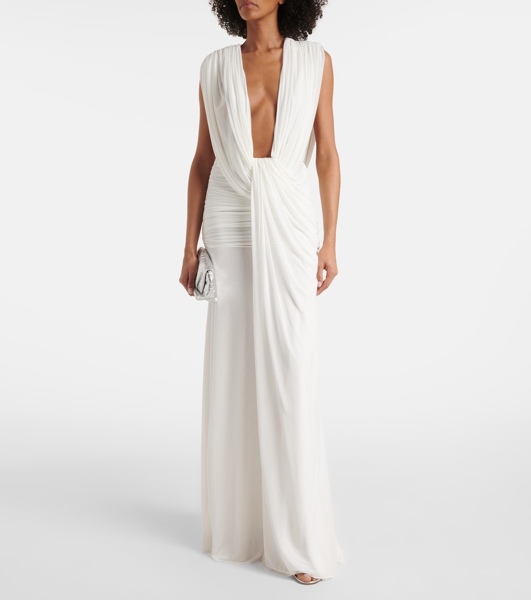 Ripple draped gown
