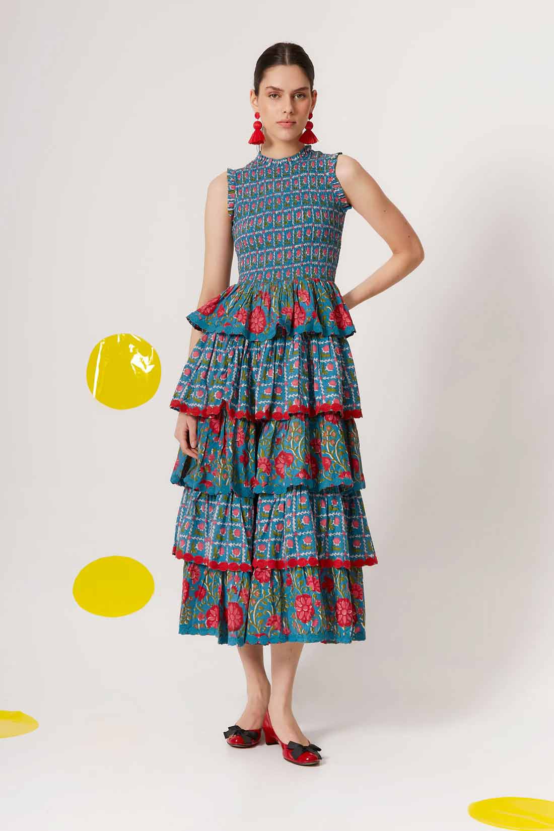 COOSY ORLANE DRESS BLUE - Rococo Boutique Ireland