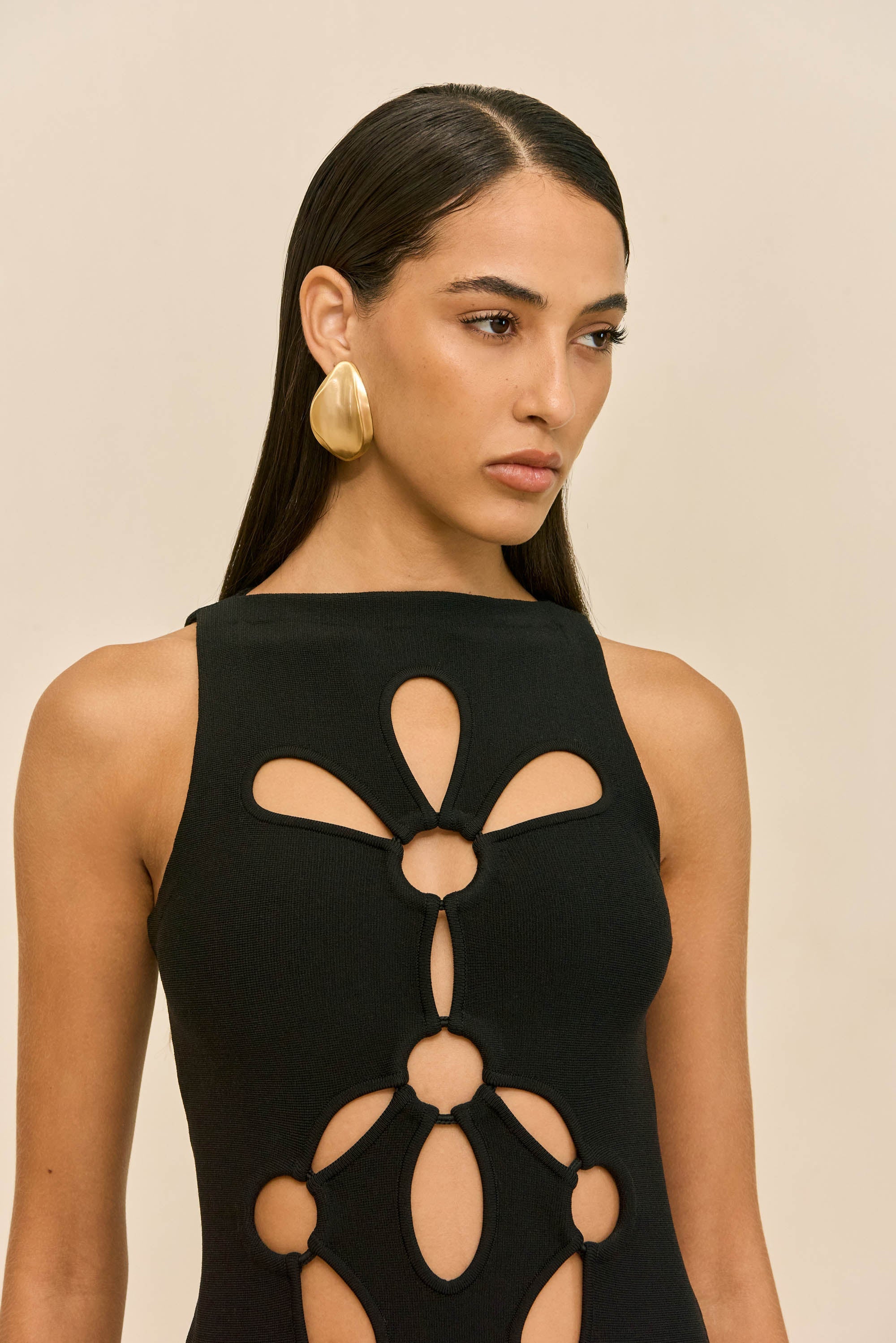 FRANCO KNIT DRESS - BLACK