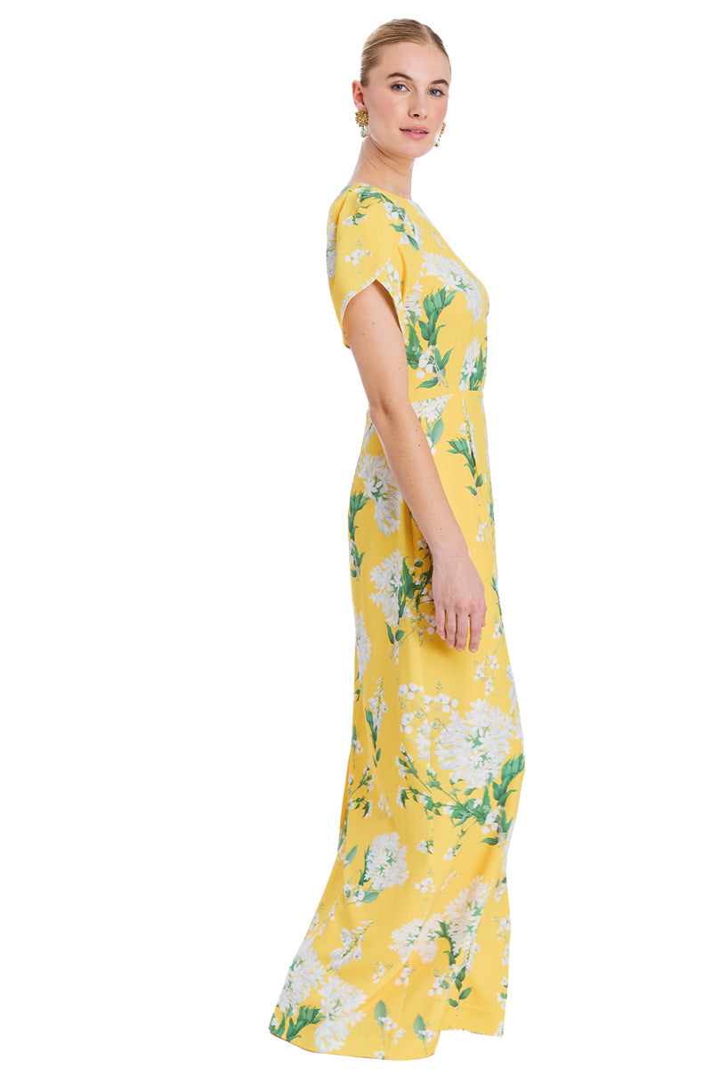 KATHERINE GOWN IN YELLOW GREEN