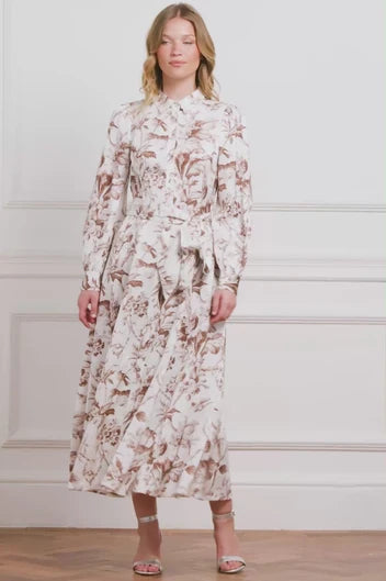 Marie Toile De Jouy Jacquard Shirt Dress