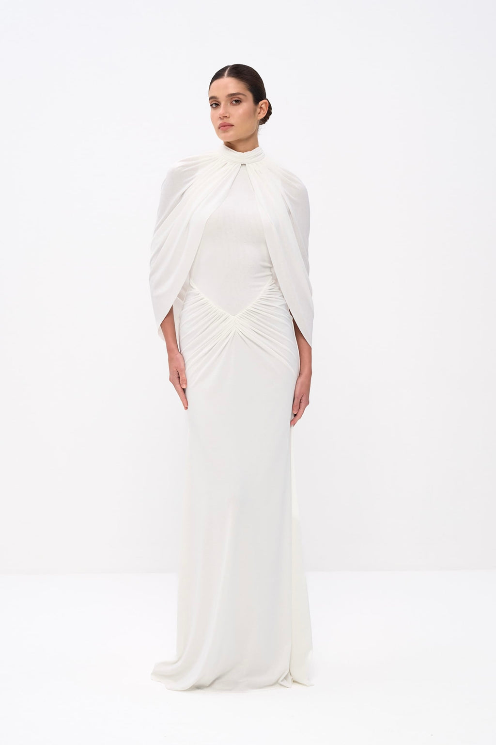 Talira Draped Dress in Cotton Jersey