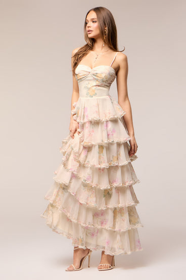 Anabelle Floral Chiffon Formal Dress